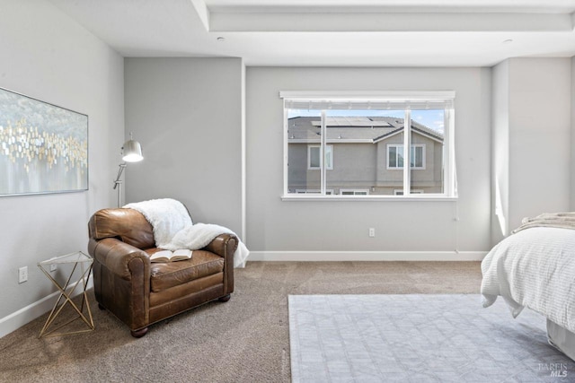 bedroom featuring carpet flooring and baseboards