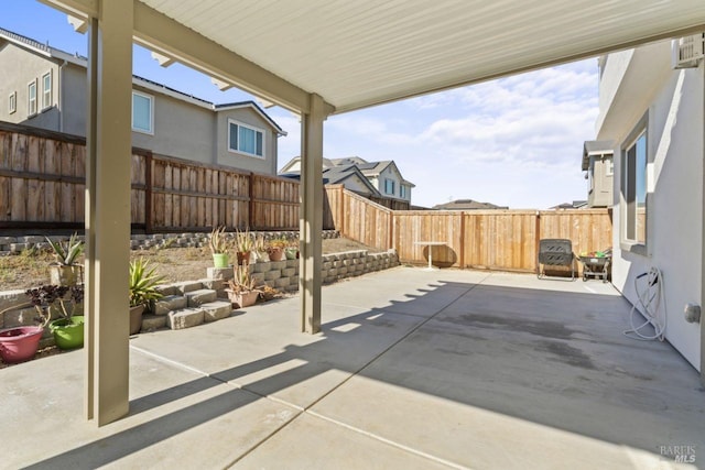 view of patio with a fenced backyard