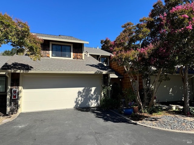 view of front facade with a garage