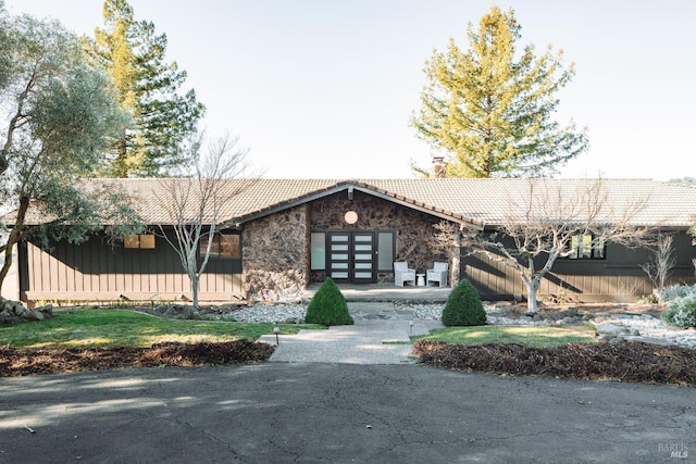 view of front of home featuring french doors