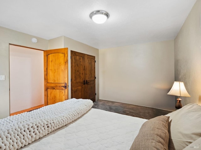 carpeted bedroom featuring a closet