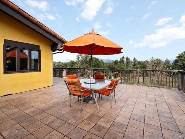 view of patio with outdoor dining space