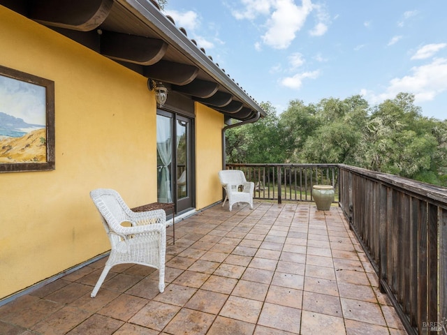 view of patio / terrace featuring a balcony