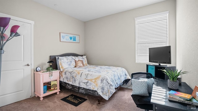 view of carpeted bedroom