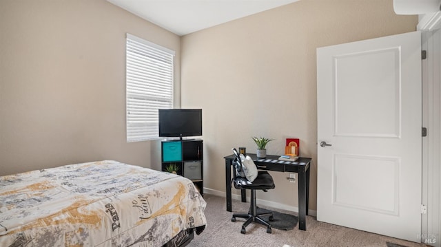 view of carpeted bedroom