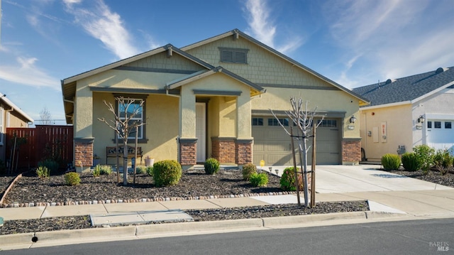 craftsman-style home featuring a garage