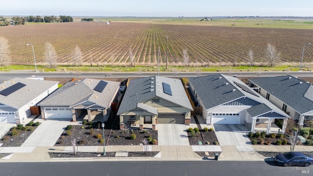 aerial view with a rural view