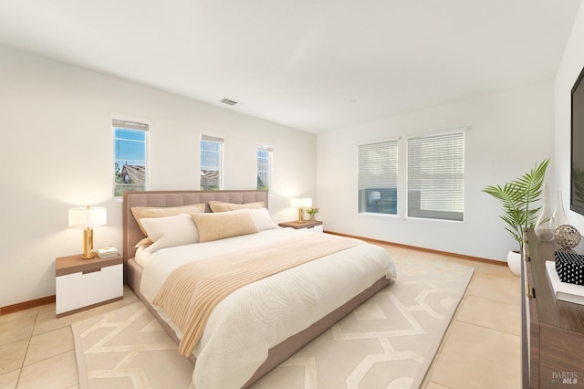 view of tiled bedroom