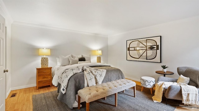 1791 Silverado Trl Unit 5, Napa, CA 94558 - bedroom featuring crown molding, light wood-style flooring, and baseboards