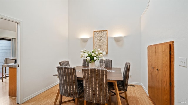 1791 Silverado Trl Unit 5, Napa, CA 94558 - dining area featuring light wood-type flooring and baseboards