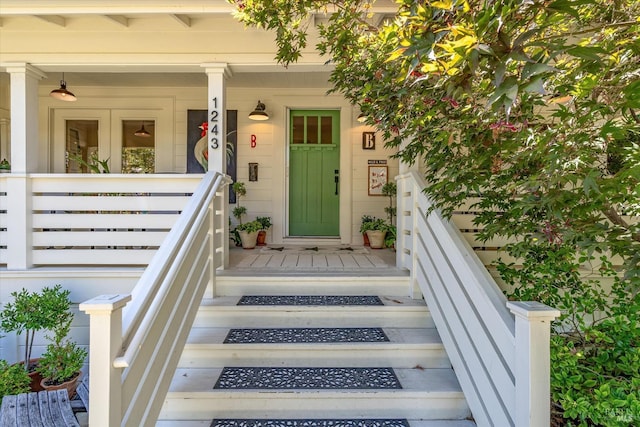 view of doorway to property