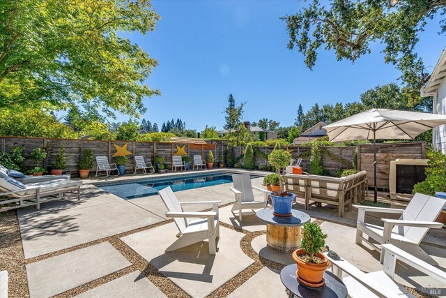 view of pool with a patio