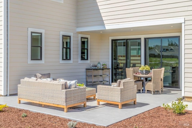 view of patio featuring outdoor lounge area