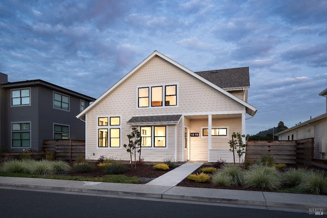 view of front of home