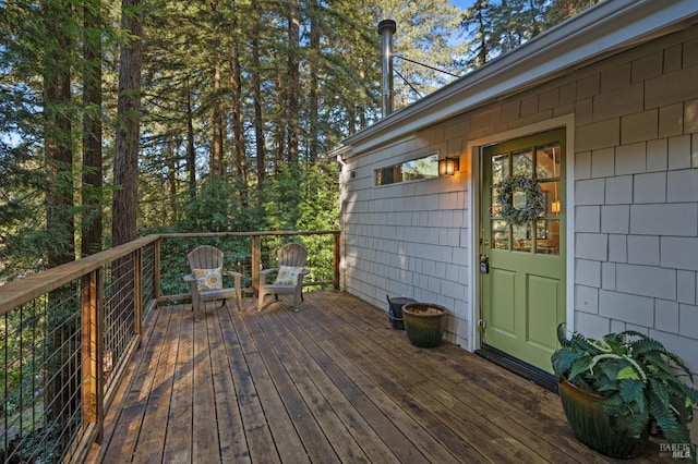 view of wooden terrace