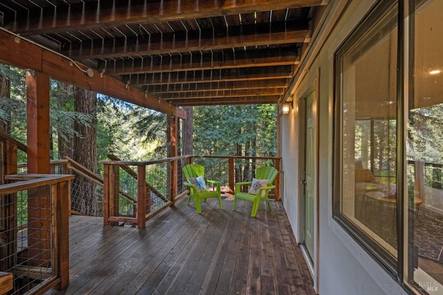 view of wooden terrace