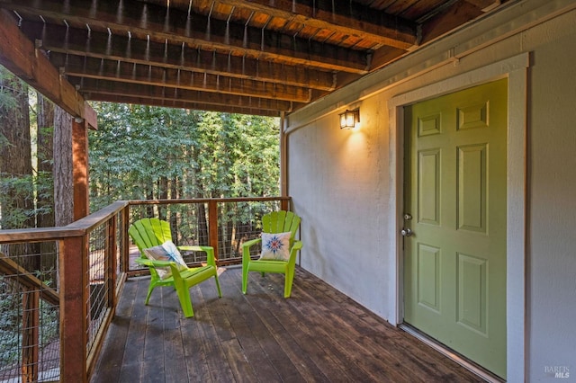 view of wooden terrace