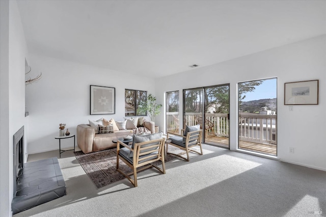 view of carpeted living room