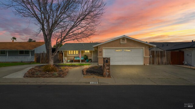 ranch-style house with a garage