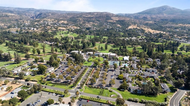 aerial view featuring a mountain view