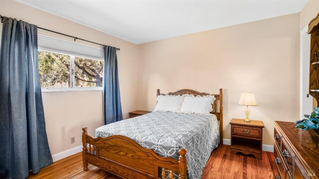 bedroom featuring hardwood / wood-style floors