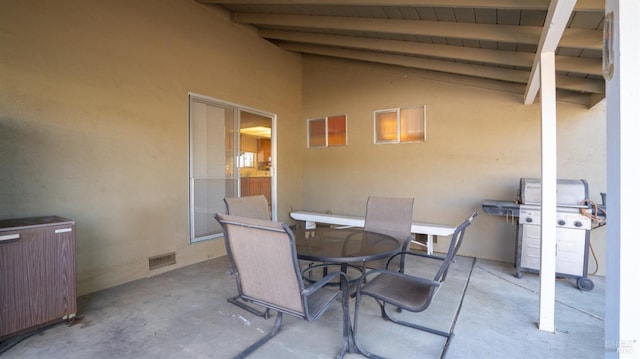 view of patio / terrace with radiator heating unit and grilling area