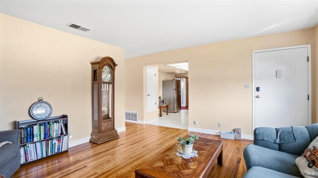 living room featuring hardwood / wood-style flooring