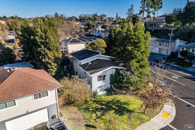 aerial view with a residential view