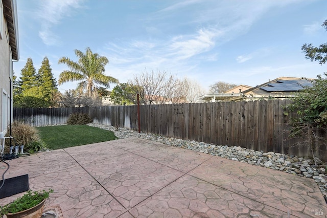 view of patio / terrace with a fenced backyard