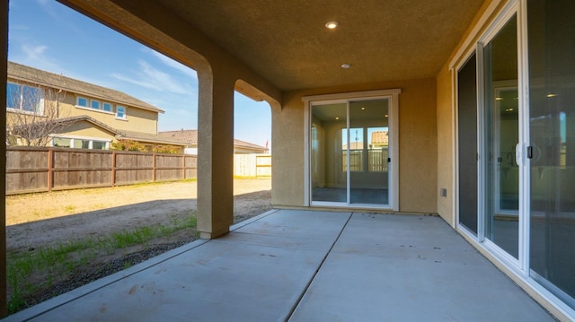 view of patio / terrace with fence