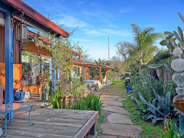 view of patio featuring french doors