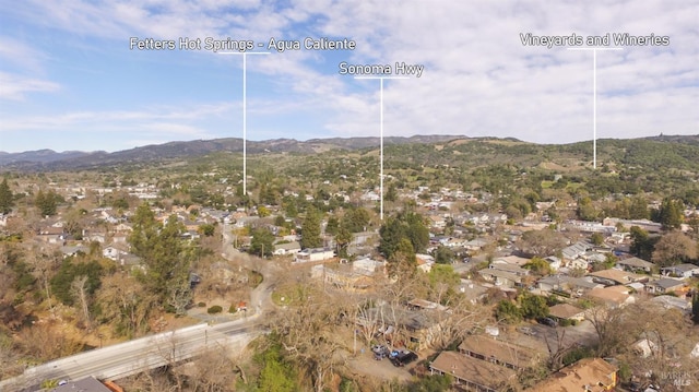 view of mountain feature with a residential view