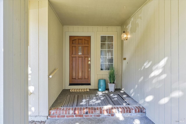 view of doorway to property