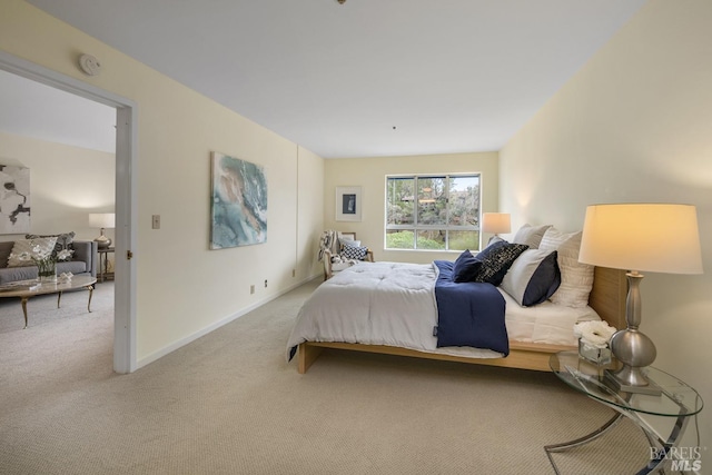 view of carpeted bedroom