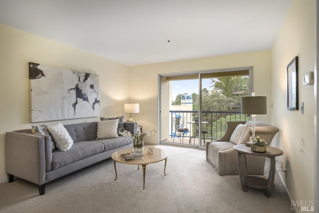 view of carpeted living room