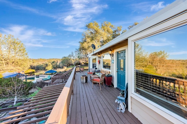 view of wooden deck