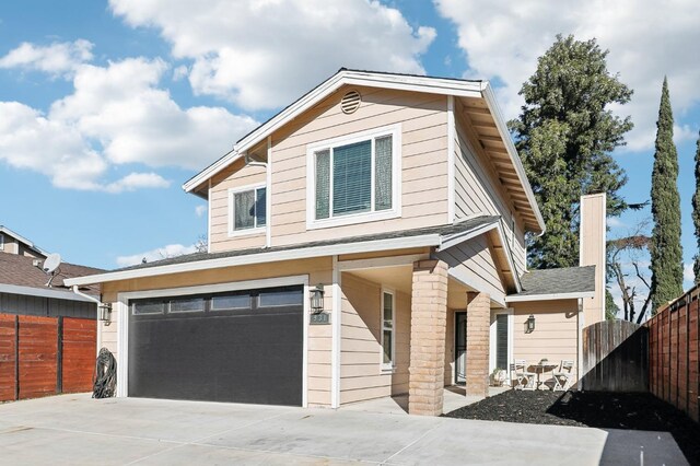 view of front of home featuring a garage