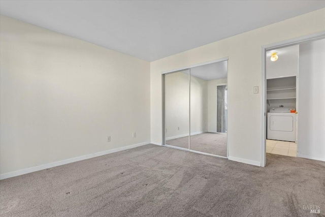 1201 Glen Cove Pkwy Unit 1514, Vallejo, CA 94591 - unfurnished bedroom with washer / dryer, carpet, baseboards, and a closet