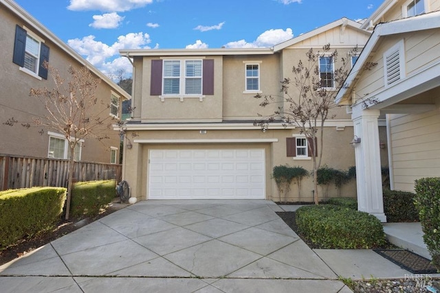 front of property featuring a garage