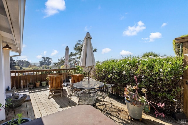 view of patio / terrace with a deck