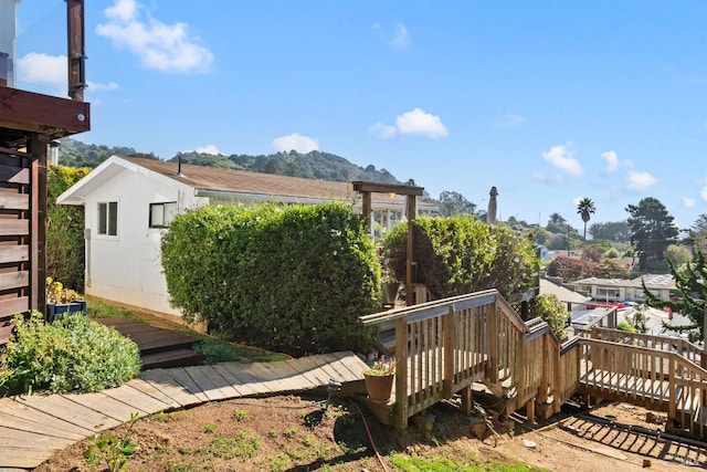 view of wooden deck