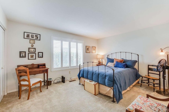 view of carpeted bedroom