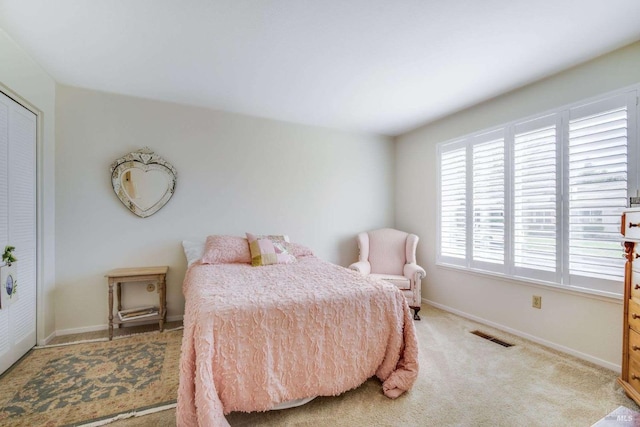 view of carpeted bedroom