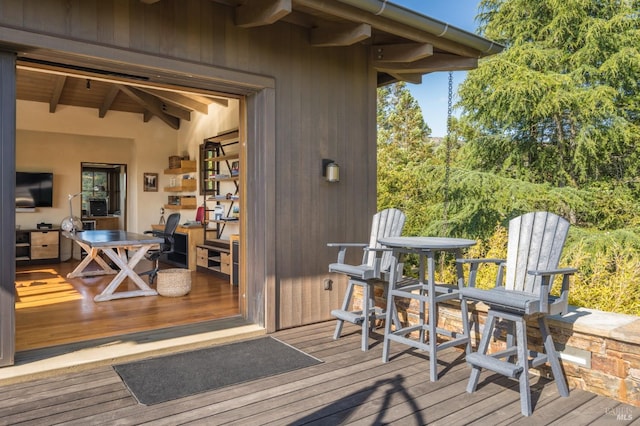 view of wooden deck