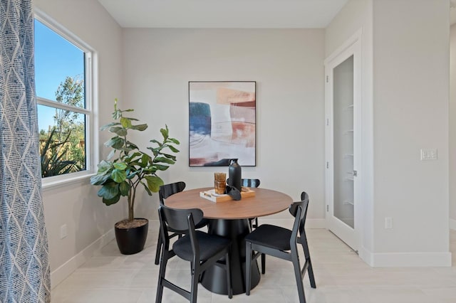 dining area with baseboards