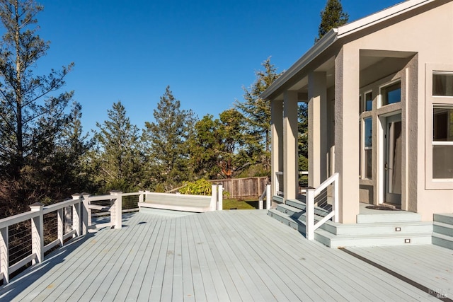 view of wooden deck