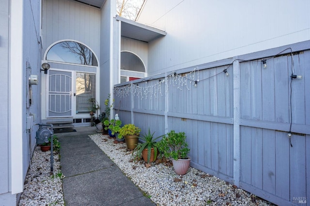 view of doorway to property