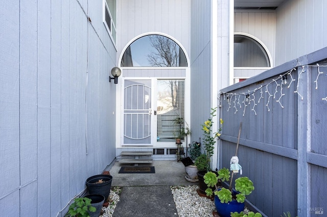 view of doorway to property