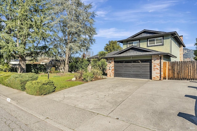 view of property exterior featuring a garage