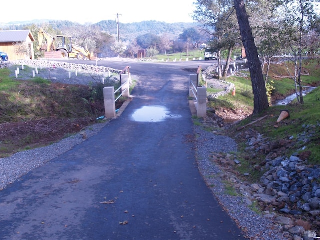 view of street featuring a mountain view